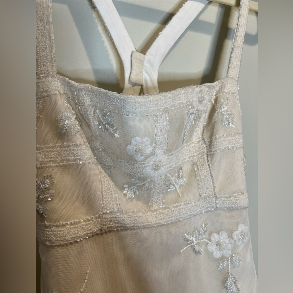 Anthropologie BHLDN Micheline Embellished Square Neck Column Wedding Dress 2 - Picture 8 of 12
